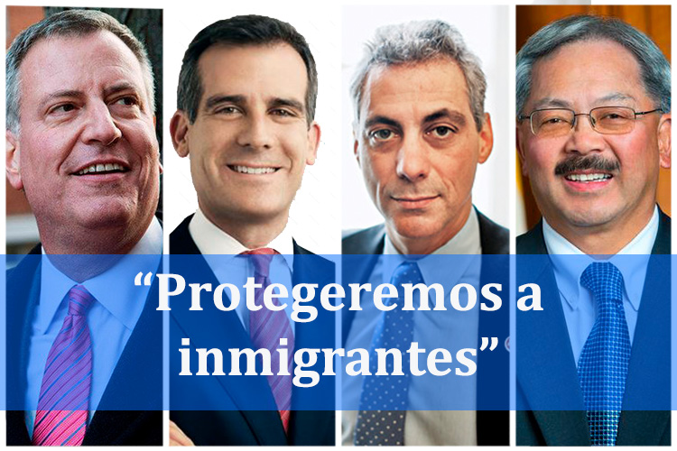 Alcaldes de EU prometen proteger a sus inmigrantes de Donald Trump