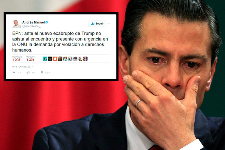 AMLO aconseja a EPN: "No asistas al encuentro con Trump"