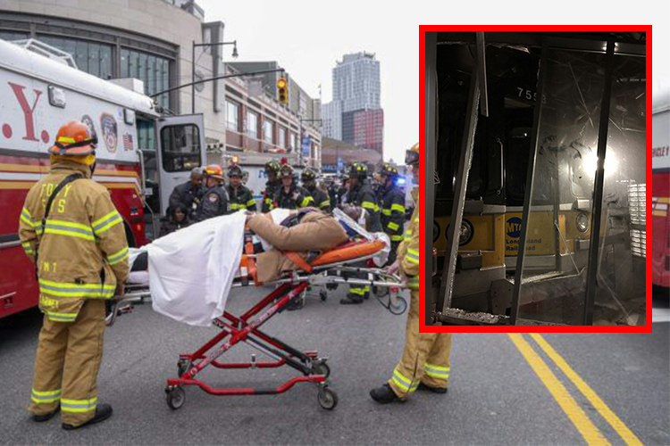 Descarrila un tren de pasajeros en Nueva York: 103 heridos