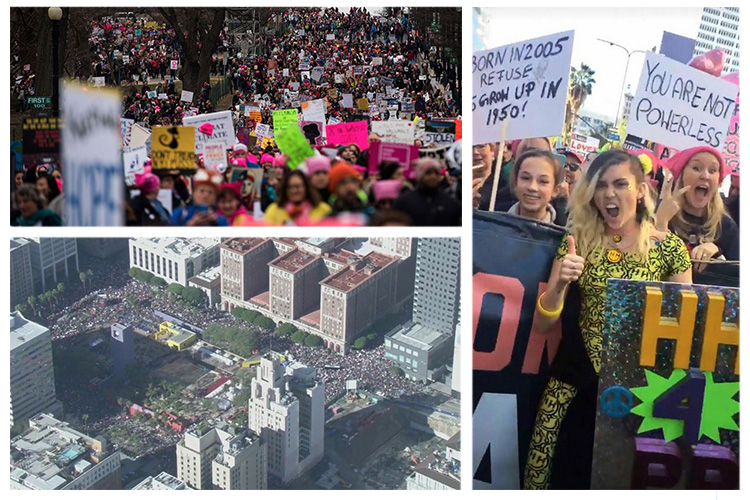 Los Angeles, presente en la #WomensMarch; reportan al menos 150 mil personas