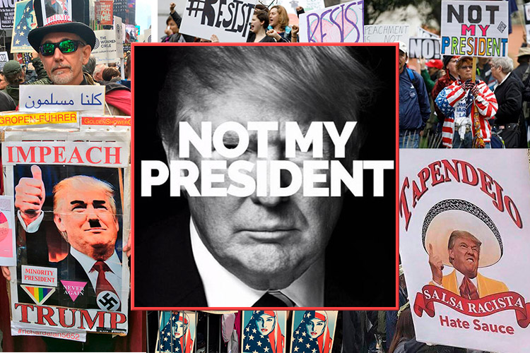 Estados Unidos tiene un mensaje para Trump: #NotMy President
