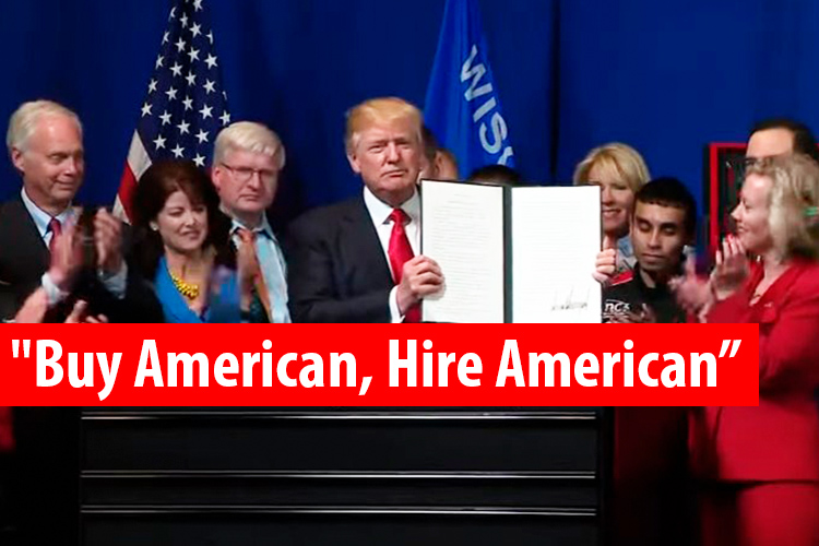 Donald Trump firma una nueva orden ejecutiva: "Buy American, Hire American”