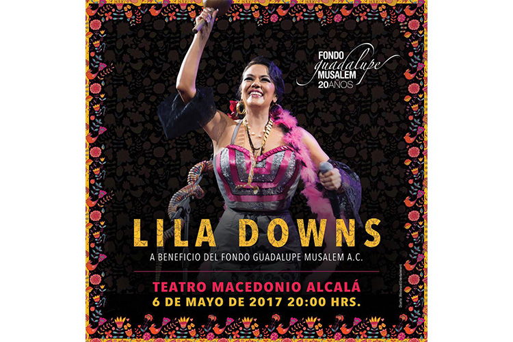 Lila Downs dará concierto el 7 de mayo para apoyar educación de jóvenes oaxaqueñas
