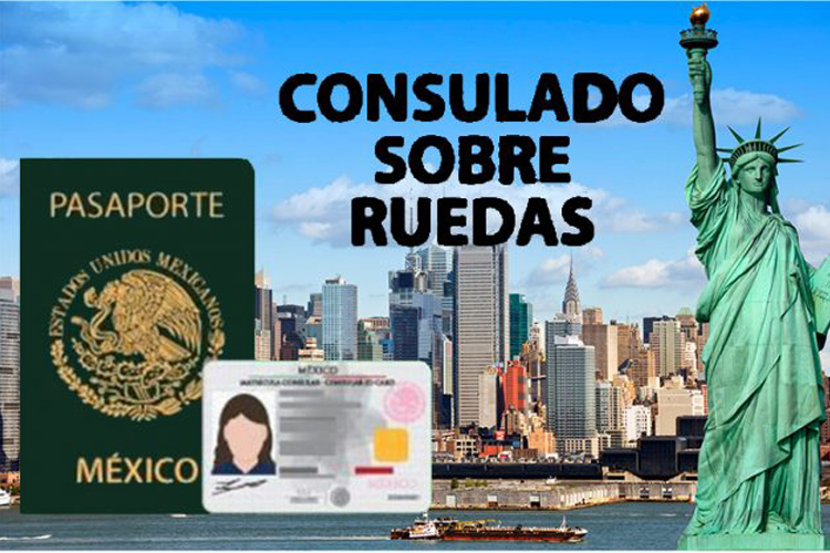 AGOSTO | El Consulado de México en la ciudad de nueva York anunció las fechas, horarios y lugares que recorrerá el Consulado sobre Ruedas durante el mes de julio agosto.