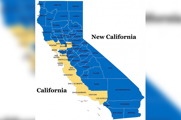 Un nuevo movimiento conservador anunció esta semana su independencia del estado de California y dividir la entidad en dos estados.