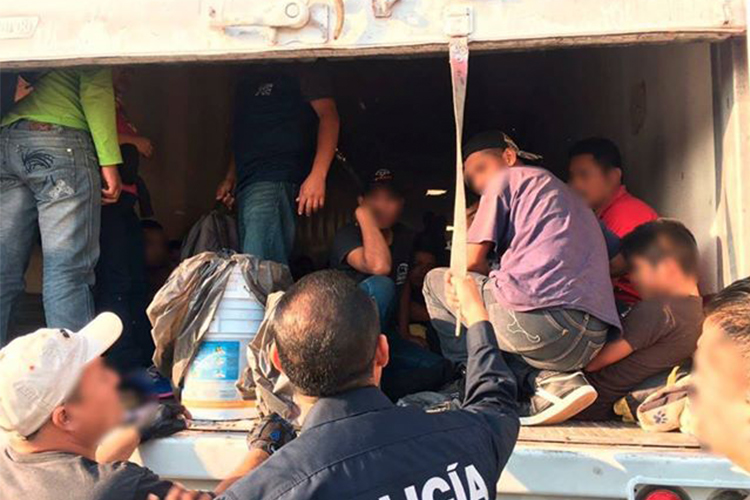 Este martes por la mañana, agentes de la División Caminos de la Policía Federal (rescataron a 137 migrantes centroamericanos que eran trasladados dentro de un tráiler.