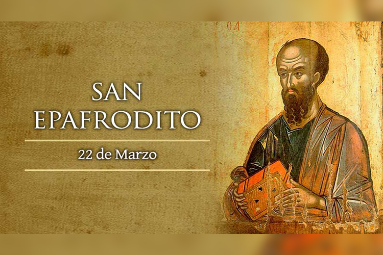 San Epafrodito fue un discípulo de los apóstoles que fue ordenado por San Pedro como Obispo de Tarracina (Italia)
