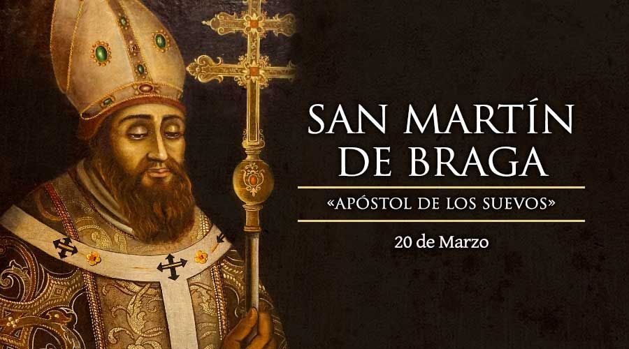 San Martín de Braga, también conocido como Martín de Dumio o Martín Dumiense. Obispo, teólogo y escritor eclesiástico hispano de origen panónico, llamado el «Apostol de los suevos».