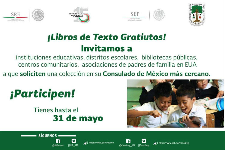 Gracias a esta iniciativa podrás recibir libros de texto de 1 a 6 grado de primaria y libros de literatura en español para niños y jóvenes.