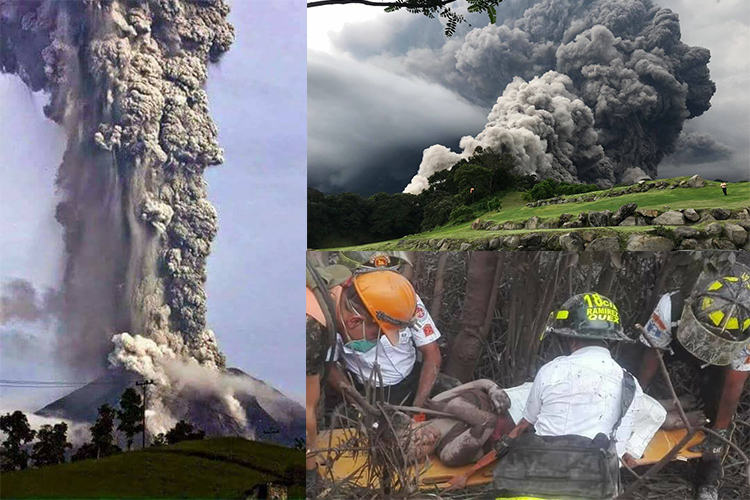 A más tres días de que el volcán de Fuego hiciera erupción, este continúa ardiendo y con él los restos de las comunidades arrasadas.