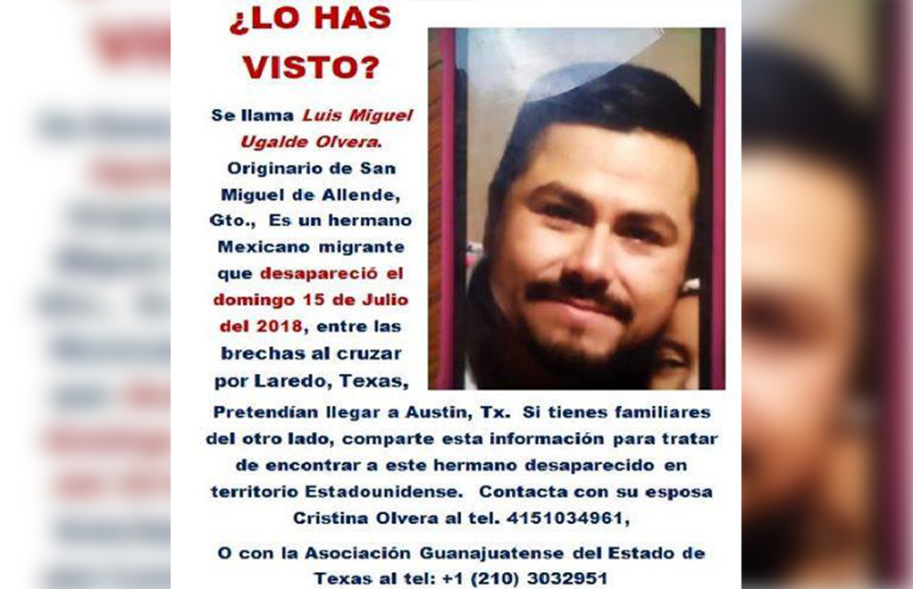 Pedimos tu apoyo para localizar a Luis Miguel Ugalde Olvera, paisano al cual su familia le perdió el rastro el pasado domingo 15 de julio