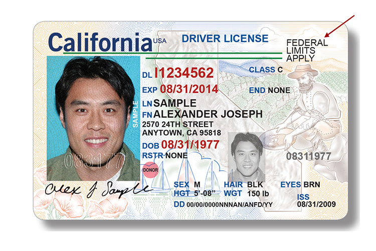 A inicios de 2018, los residentes de California comenzaron a recibir nuevas licencias de conducir, en ellas aparece la leyenda Federal limits apply