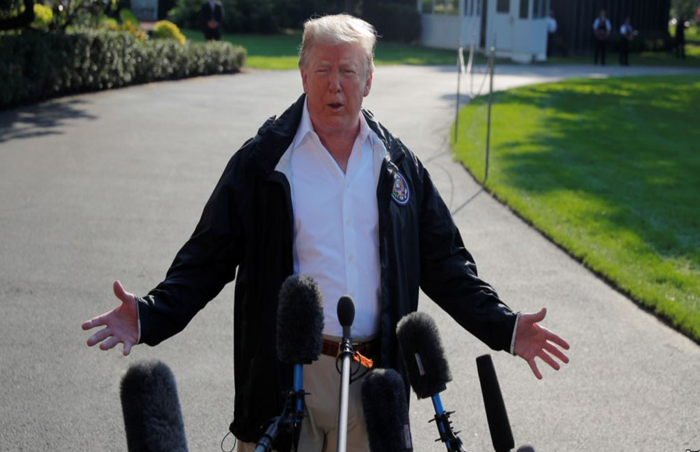 El presidente Donald Trump habló con los periodistas en la Casa Blanca