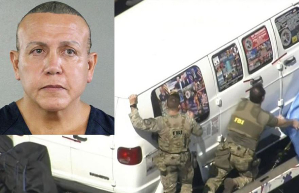 El fisicoculturista de 56 años, Cesar Sayoc, fue detenido esta mañana en un estacionamiento en Florida; envió al menos 13 paquetes explosivos