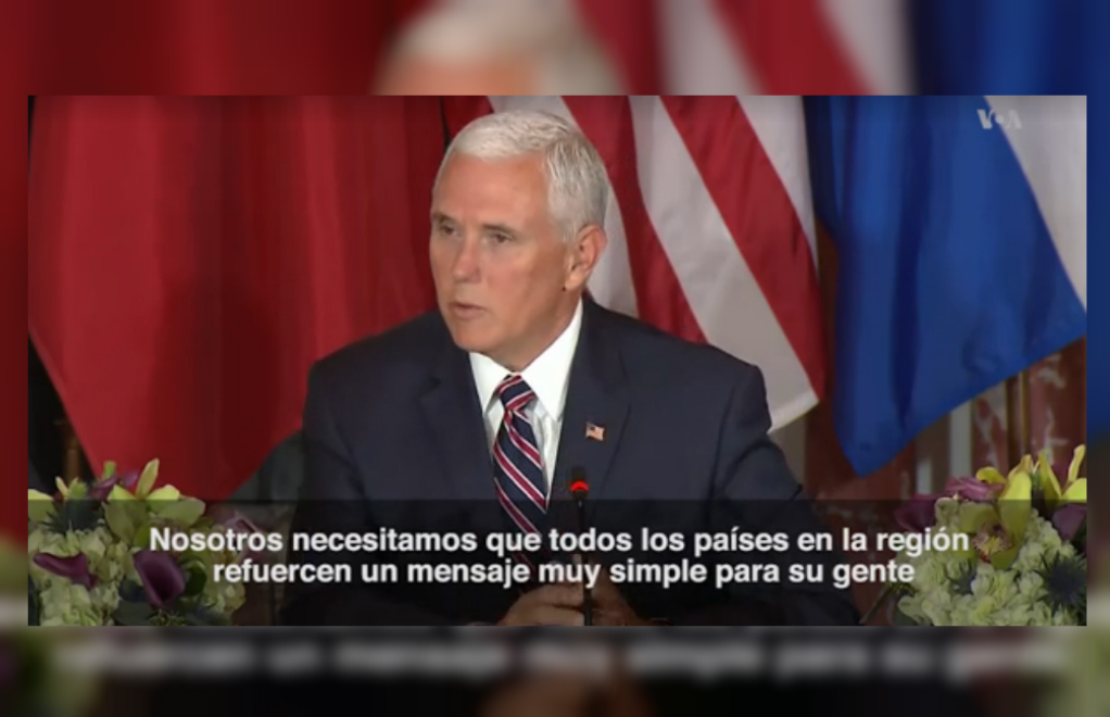 Pence agradeció a los presidentes de Honduras, Guatemala y El Salvador por su trabajo para frenar el crimen
