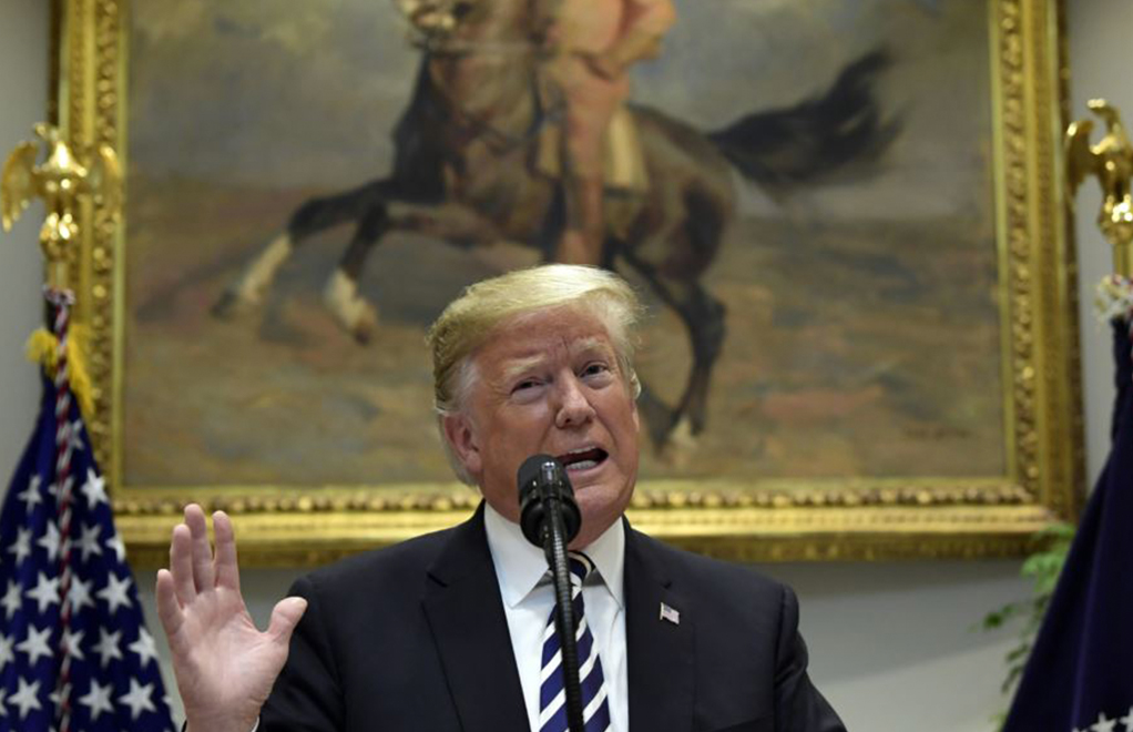 El presidente Donald Trump habla sobre inmigración y sobre seguridad fronteriza en el Salón Roosevelt de la Casa Blanca, el 1 de noviembre de 2018. | Foto: Voz de América / AP