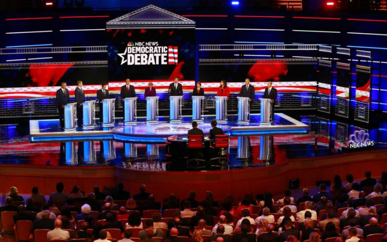 Aspirantes demócratas en el primer debate rumbo carrera electoral 2020