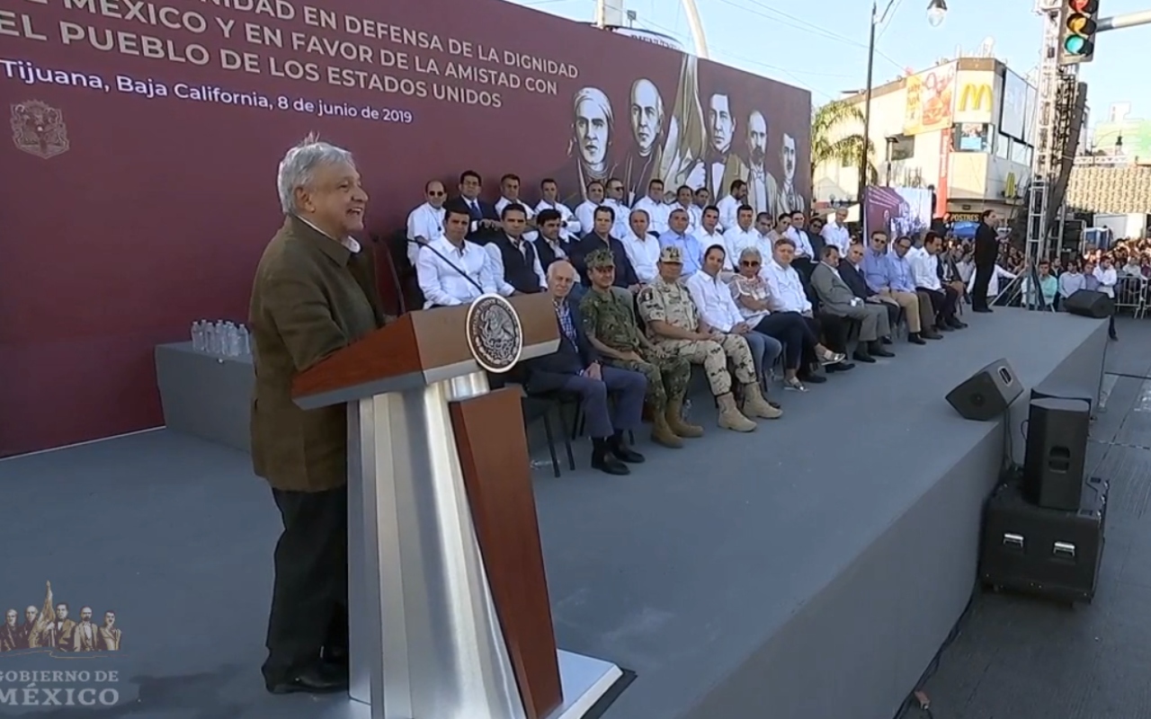 Durante su visita a Tijuana el presidente dio los detalles del acuerdo migratorio, entre los que se encuentran desplegar la Guardia Nacional en todo el país