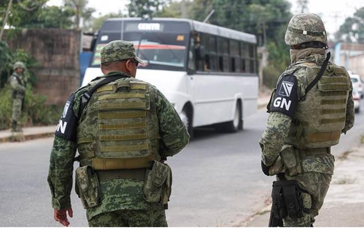 Guardia Nacional detiene a migrantes en Tapachula