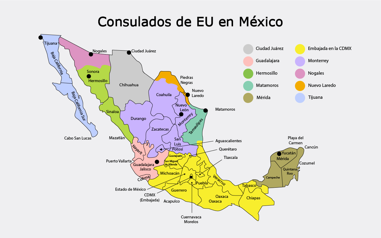 Consulados de USA en Mexico