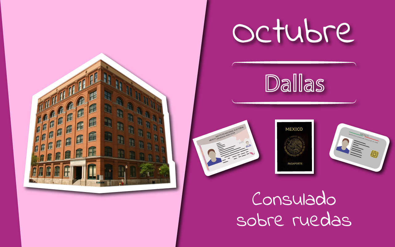 Estos son los lugares que visitará el Consulado de México en Dallas en octubre de 2019