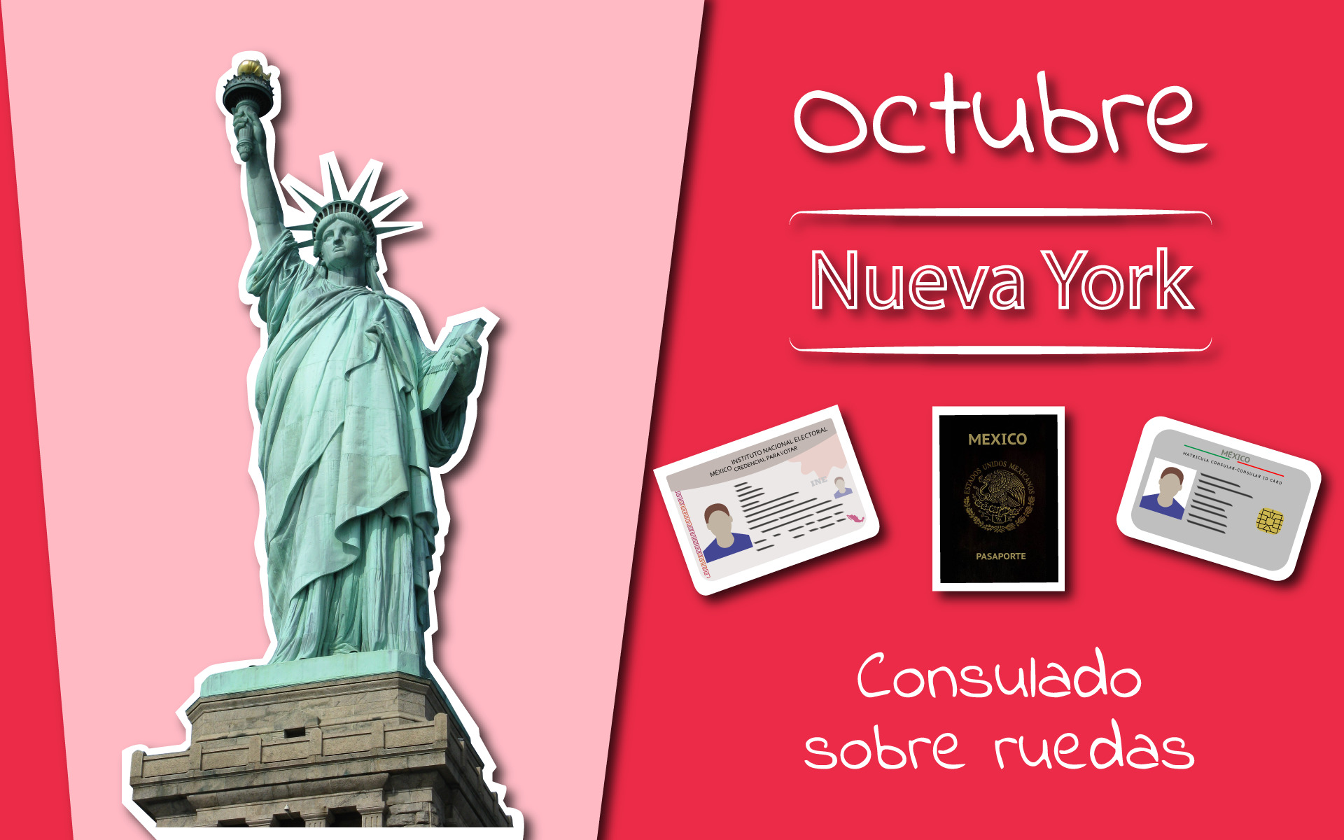 Consulado Sobre Ruedas Nueva York para octubre del 2019