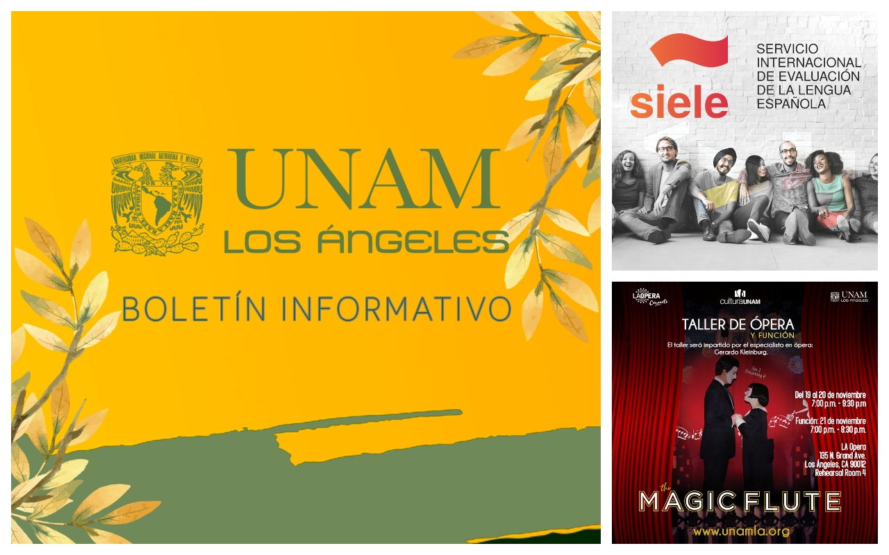La Universidad Autónoma de México (UNAM) en Los Ángeles, publicó su lista de actividades del mes de noviembre de 2019.