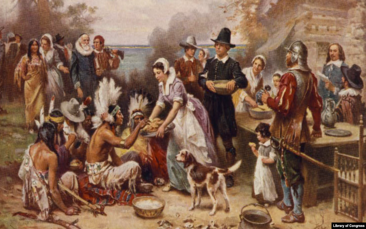 El Día de Acción de Gracias tiene sus orígenes en una cena entre dos grupos dispares que comparten una comida, la primera alianza política