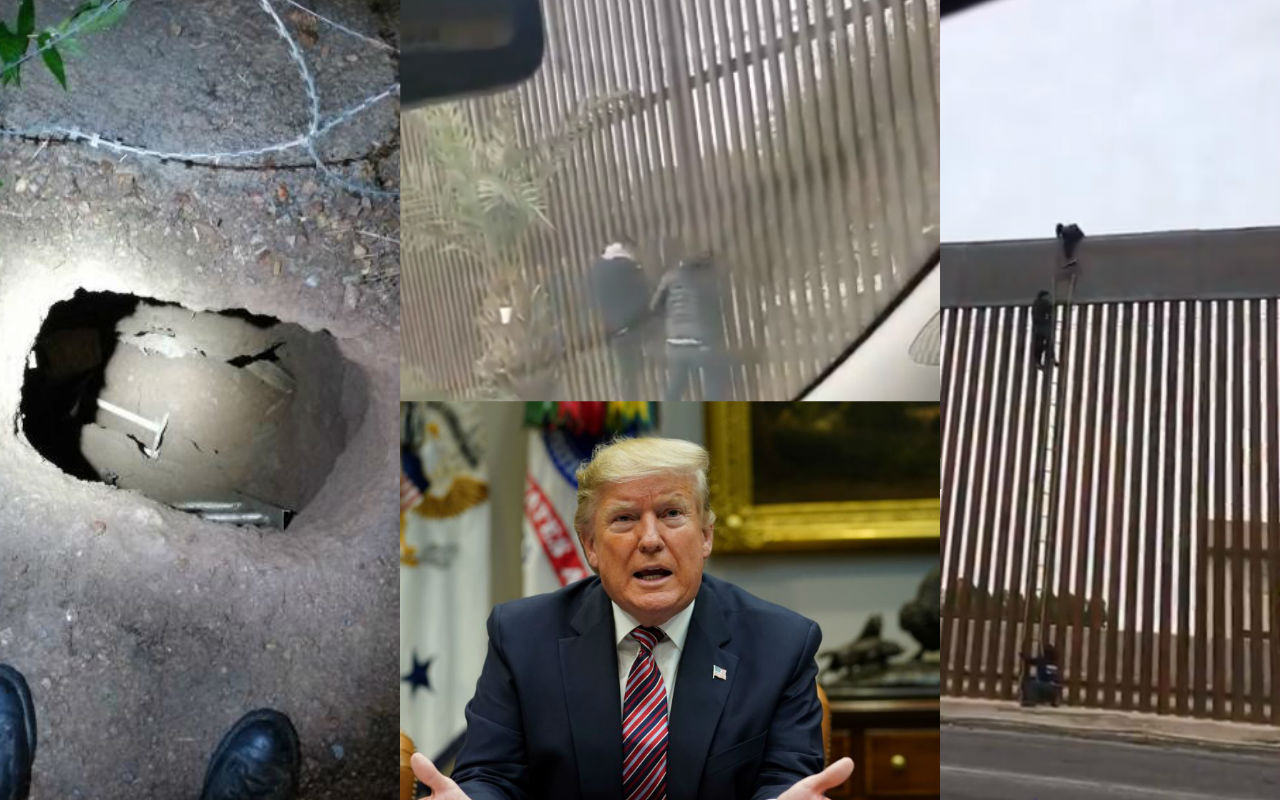 Ya sea por arriba, por abajo o por en medio, hay muchas formas de cruzar el muro de Trump| Foto: Voz de América / Reuters