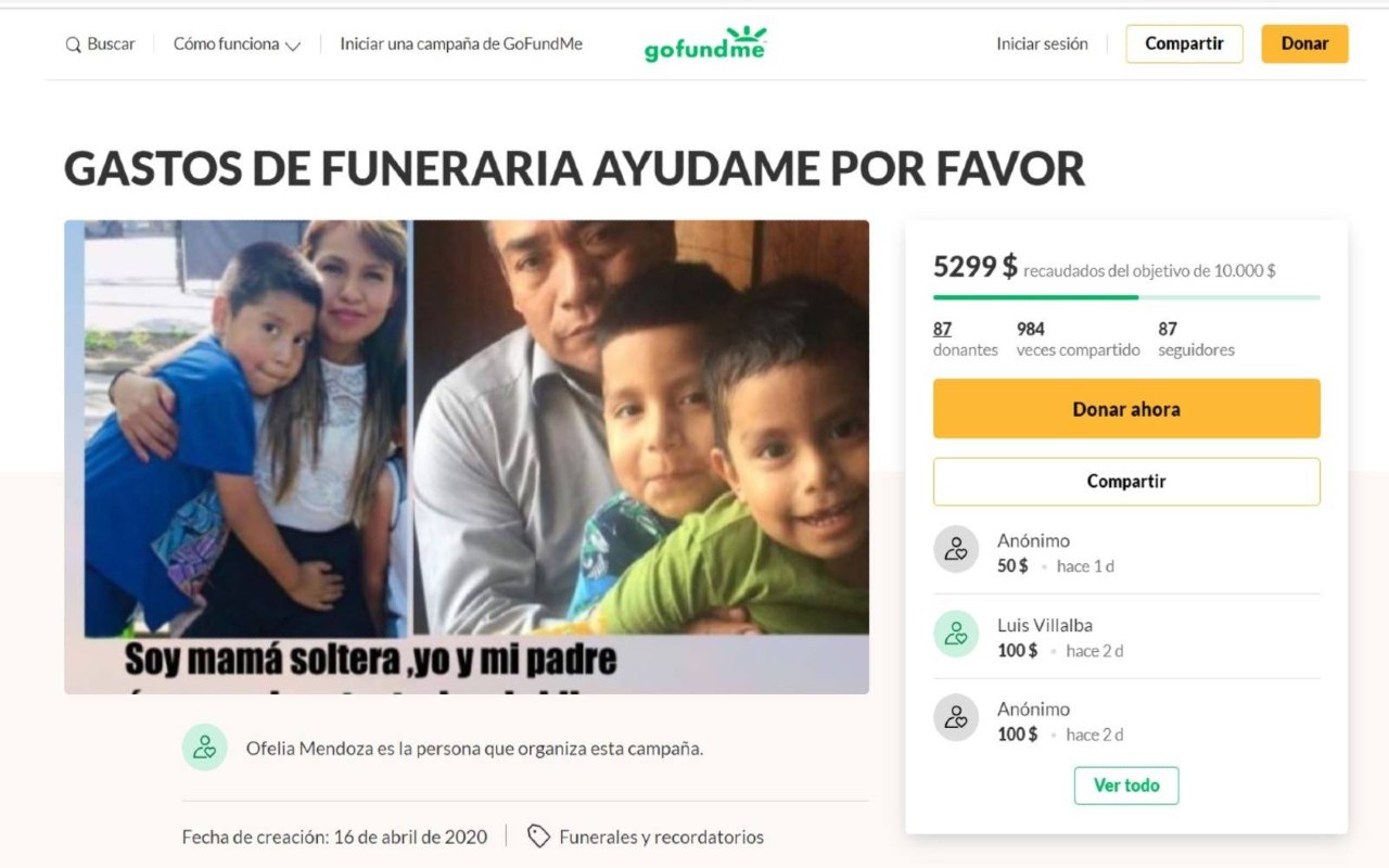Mexicanos en EEUU hacen colectas virtuales para gastos funerarios