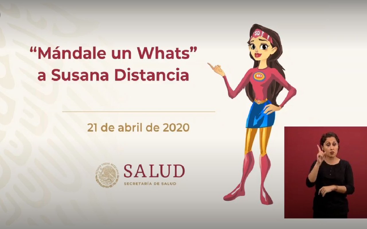Por Covid-19, ‘Mándale un whats’ a Susana Distancia