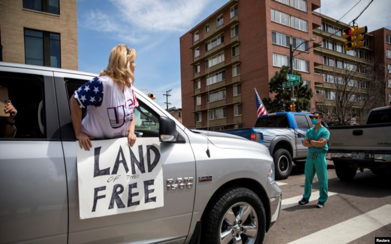 Manifestantes en Estados Unidos