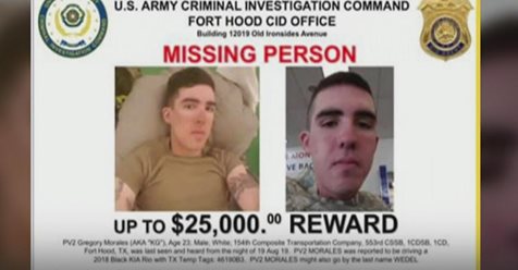 Encuentran restos de Gregory Morales, soldado desaparecido cerca de la base de Fort Hood