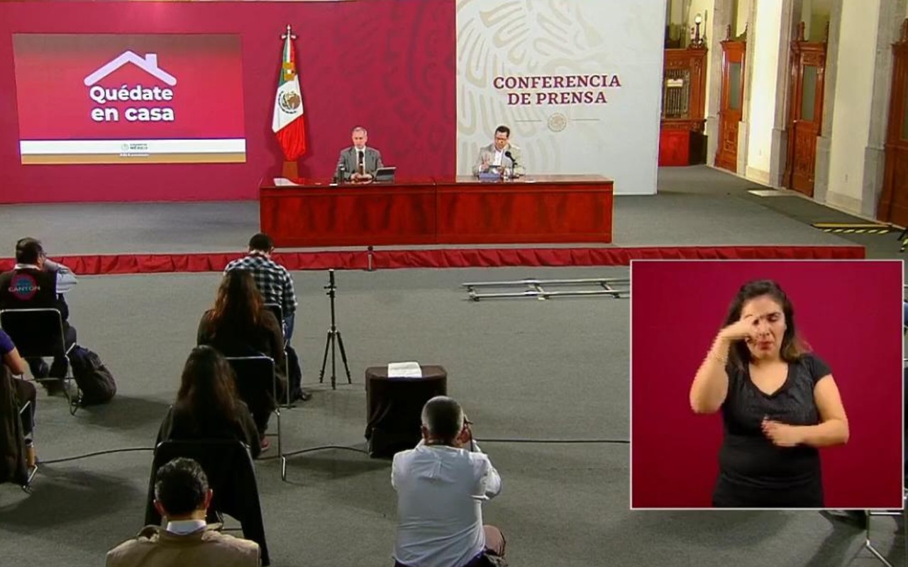 México rebasó los 150 mil casos confirmados acumulados por coronavirus. | Foto: Captura de pantalla de la conferencia de prensa del informe de salud en México.