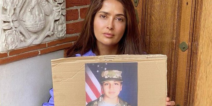 Salma Hayek se suma a la búsqueda de la soldado Vanessa Guillén