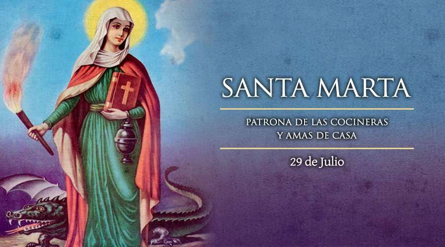 A Santa Marta se le suele representar con una Biblia y un dragón a sus pies. Imagen: ACI Prensa