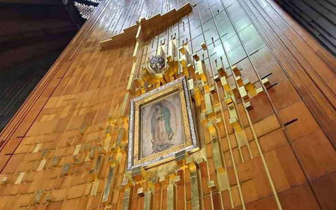 Imagen original de la Virgen en la Basílica de Guadalupe. | Foto: David Ramos / ACI Prensa.