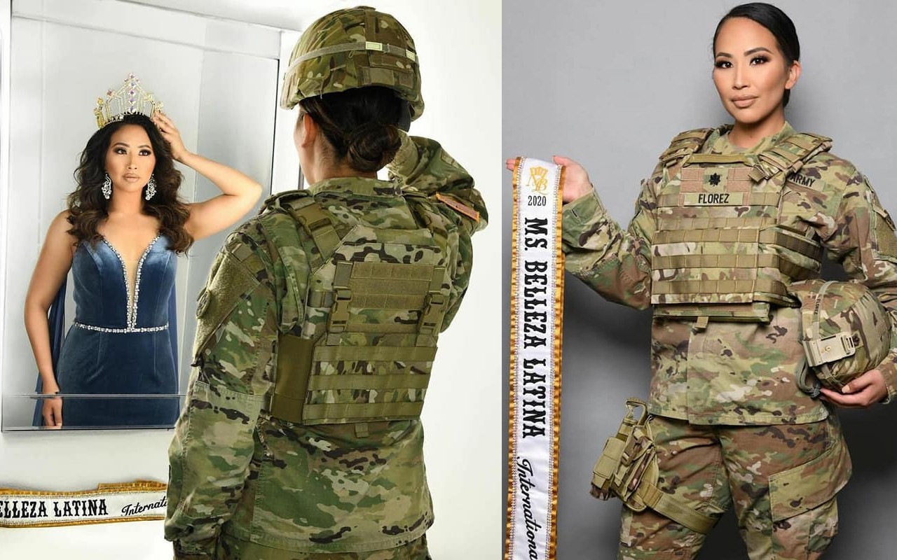 Beatriz Flores, soldado latina y MS Belleza Latina que promueve la salud mental