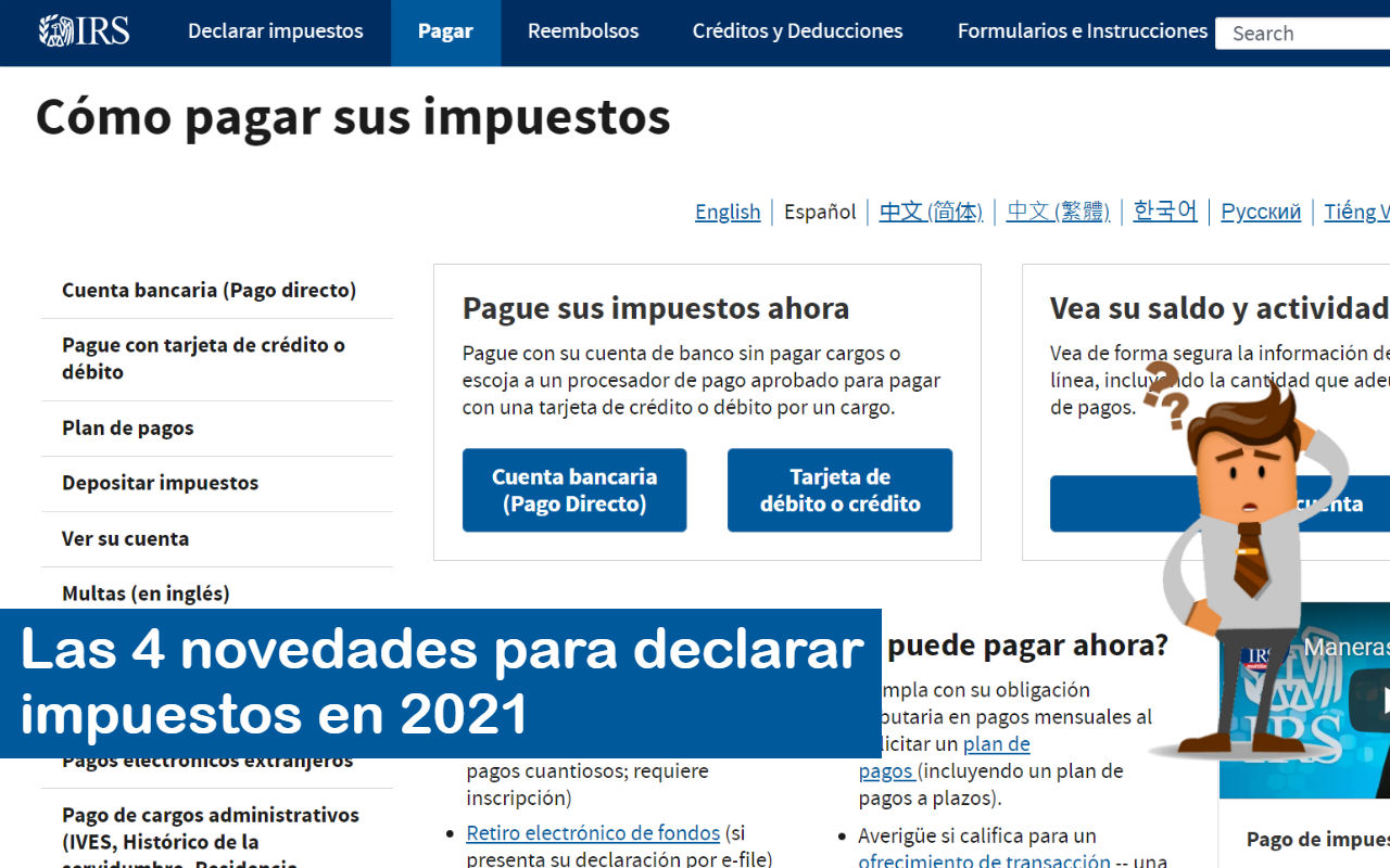 IRS pagar impuestos