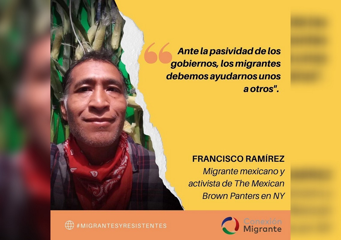 Francisco Ramírez es un migrante mexicano que ayuda a su comunidad en Nueva York. Por eso, Conexión Migrante lo nomina en #MigrantesYResistentes. | Imagen: Conexión Migrante / Jacqueline Ponce de León.