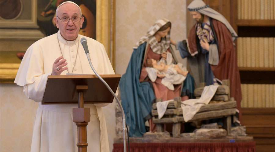 El Papa Francisco durante el rezo del Ángelus. | Foto: Vatican Media.