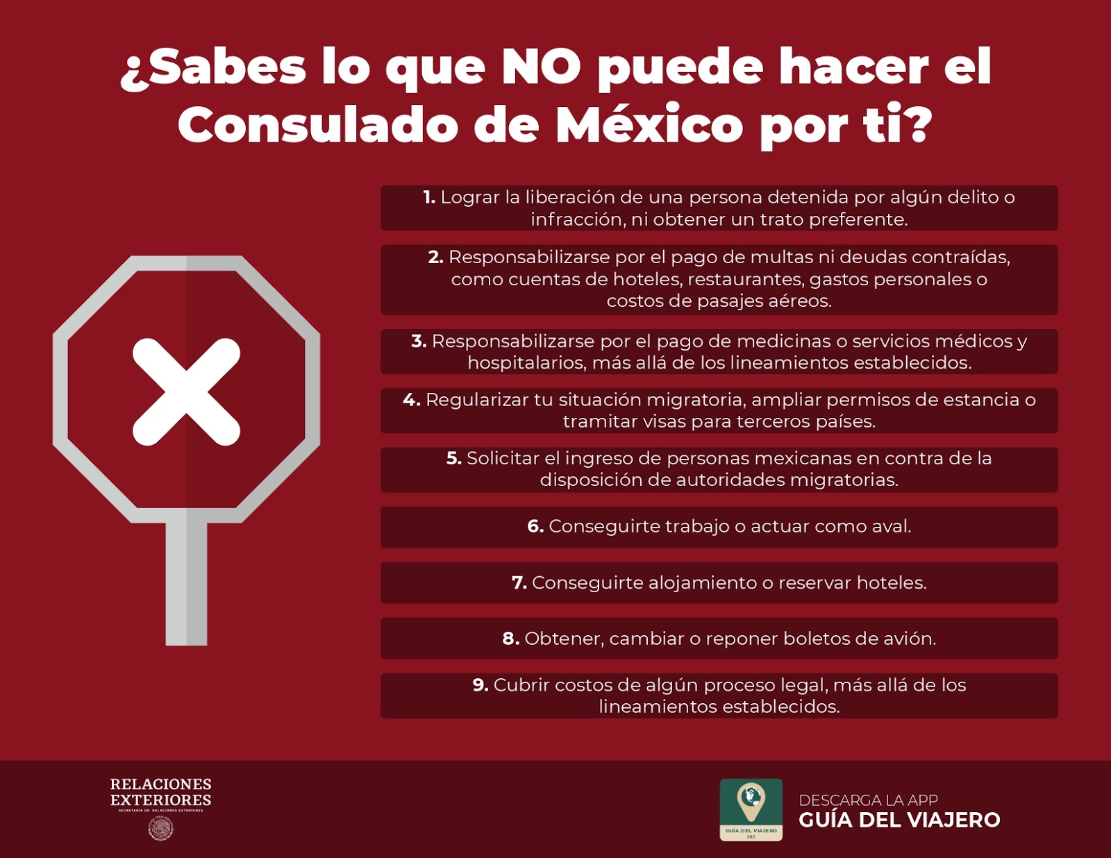 Hay servicios que los consulados mexicanos no pueden llevar a cabo. (Imagen: Secretaría de Relaciones Exteriores).