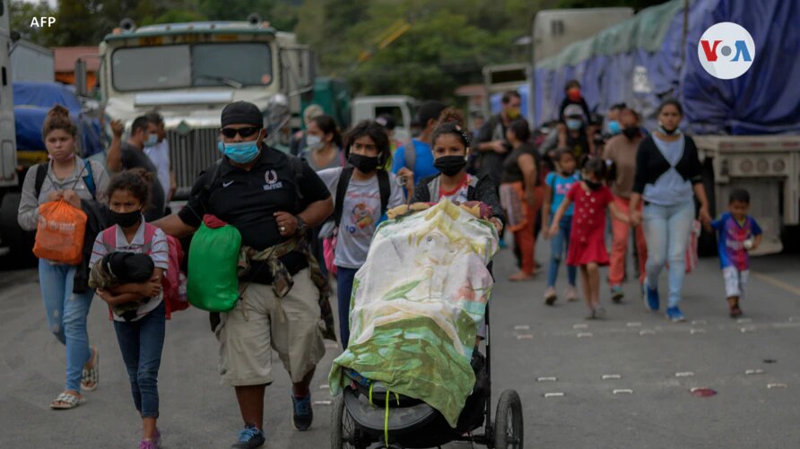 Las caravanas migrantes han continuado este 2021 pese a la pandemia de coronavirus. | Foto: Voz de América.
