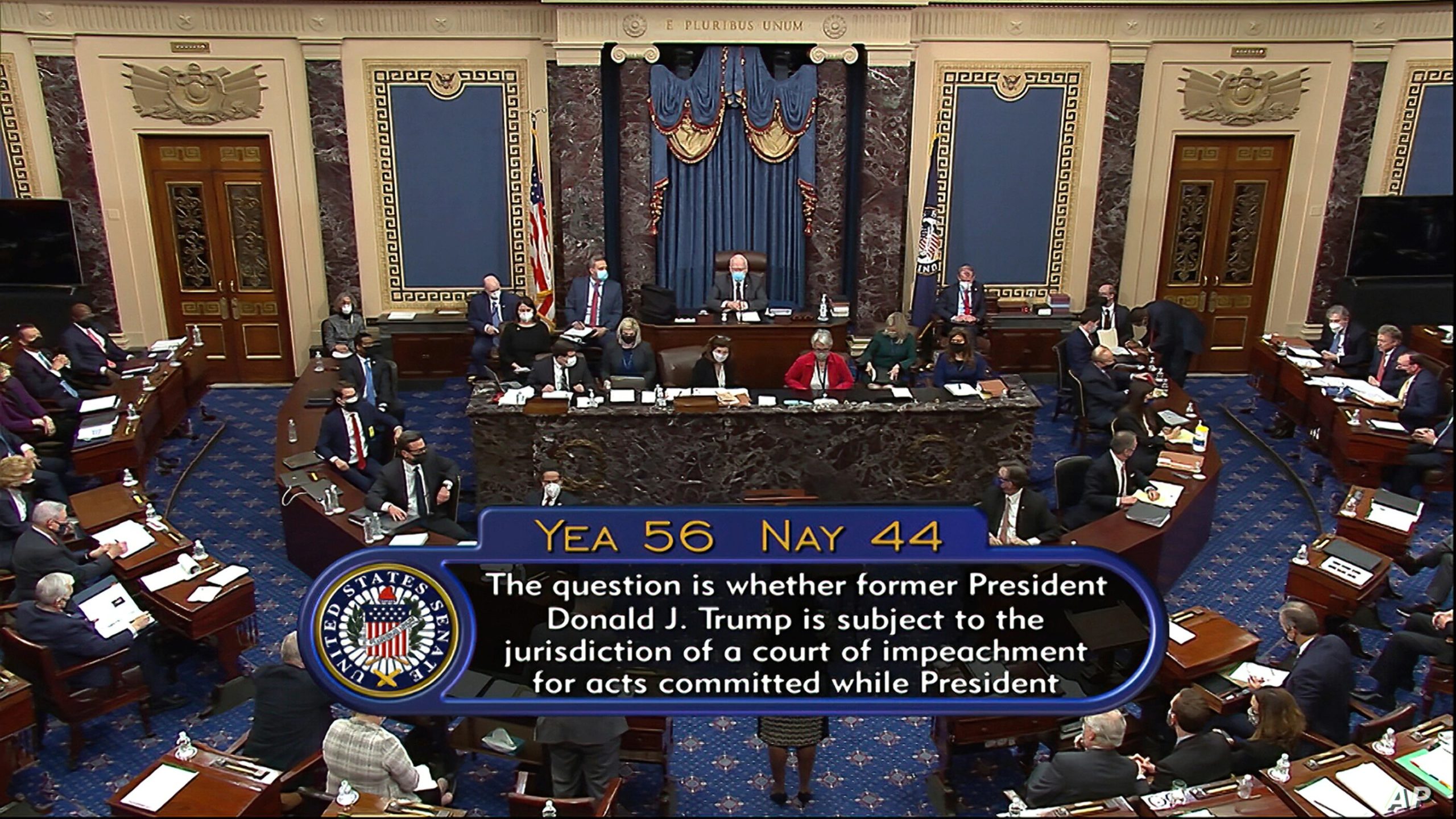 Senado aprueba juicio político contra Donald Trump VOA AP