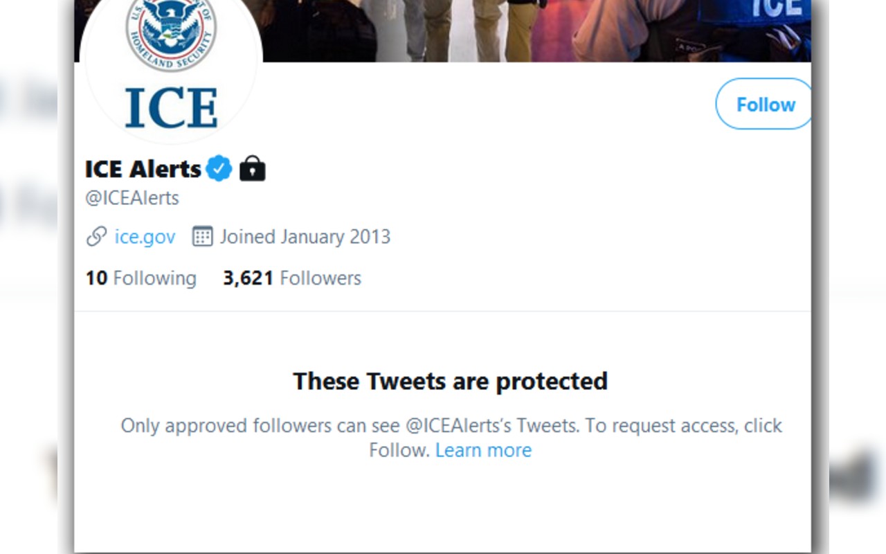Así se puede ver la cuenta de Twitter de @ICEAlerts | Foto: Especial