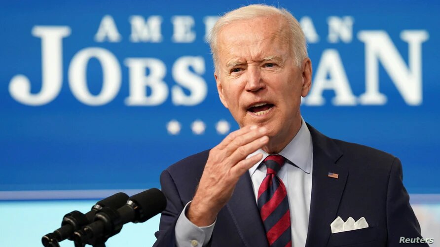 Joe Biden en una conferencia desde la Casa Blanca, en Washington DC, el 7 de abril de 2021. | Foto: Reuters / VOA.
