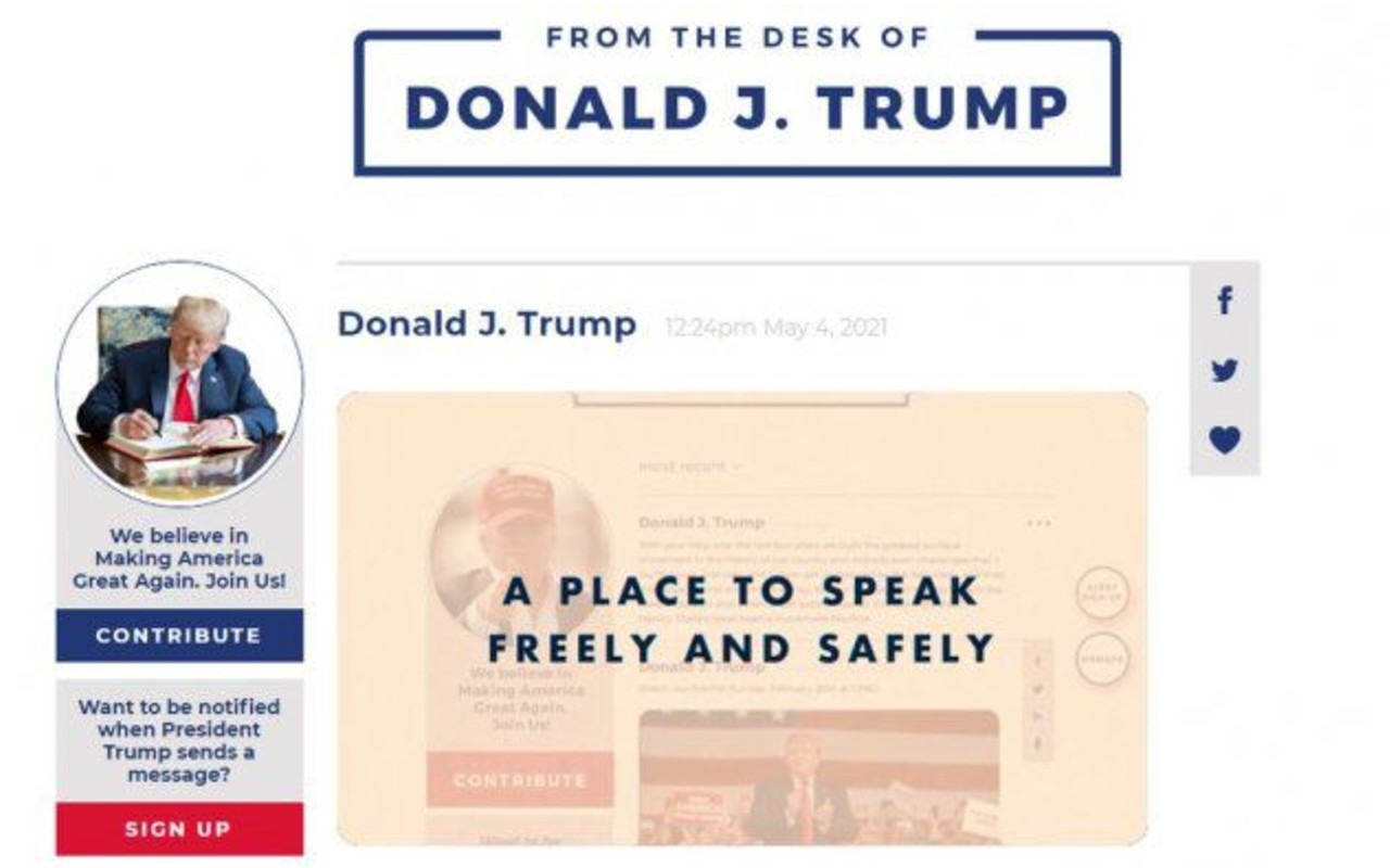 Donald Trump lanza su propia plataforma; sigue vetado en Twitter y Facebook