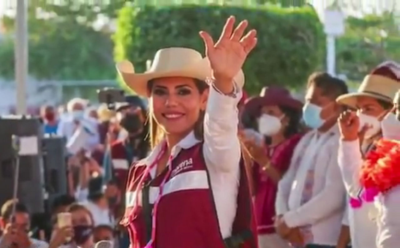 Evelyn Salgado, virtual ganadora de las elecciones en Guerrero este 2021. | Foto: Twitter @SoyEvelynSalgad