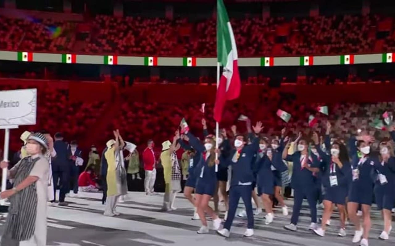 Atletas mexicanos usaron diseños oaxaqueños en Juegos Olímpicos Tokio. | Foto: Comité Olímpico Mexicano.