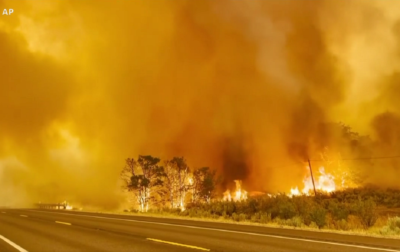 Uno de los incendios que están arrasando el norte de California. | Foto: AP / VOA.